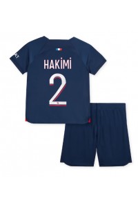 Fotbalové Dres Paris Saint-Germain Achraf Hakimi #2 Dětské Domácí Oblečení 2023-24 Krátký Rukáv (+ trenýrky)